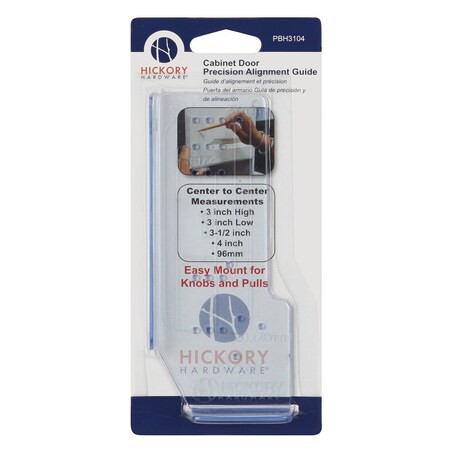 Hickory Hardware Mounting Kit, 2-9/16 in W, 6 in L, Clear Blue PBH3104